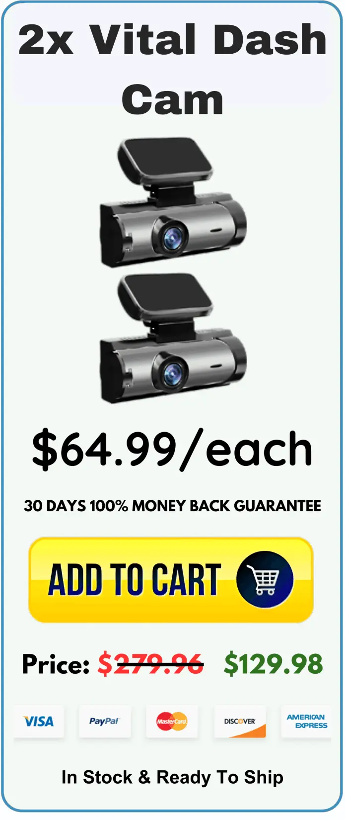 Vital Dash Cam offer price 
